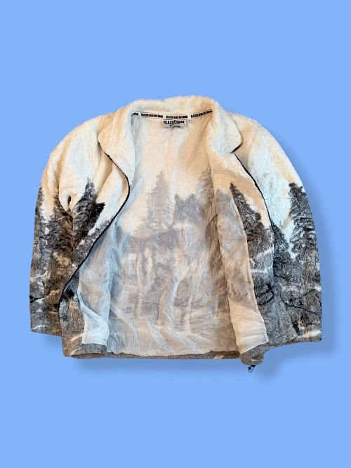 Флис кофта с волками