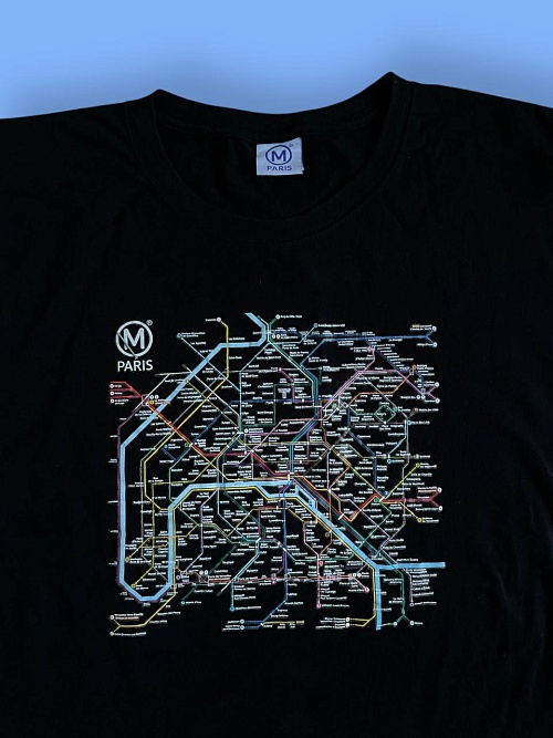 Футболка «Paris Metro» (официальная продукция парижского метрополитена)