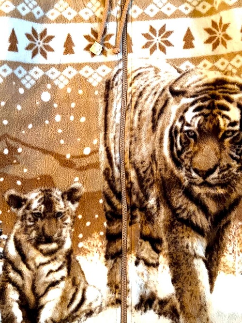 Флис кофта/куртка с тигром