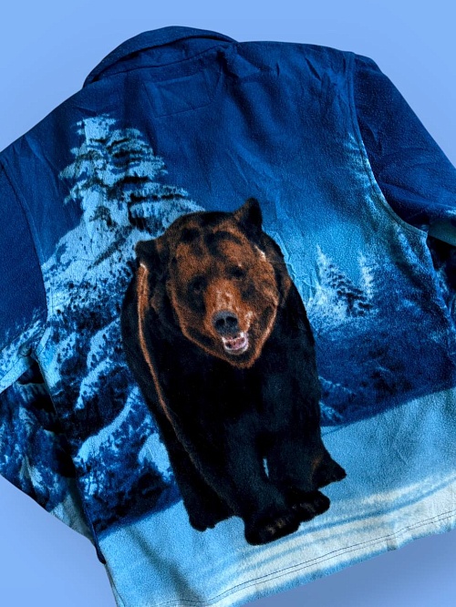 Флис кофта с медведем 