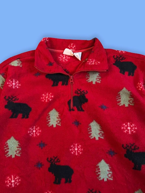 Флис кофта с оленями 