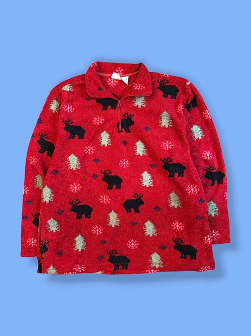 Флис кофта с оленями 