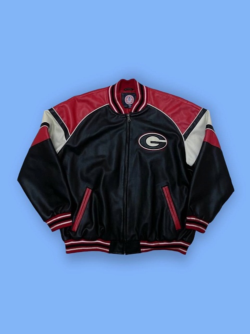 Куртка «Georgia Bulldogs» из высококачественной эко кожи